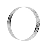 TOBBOMEY Edelstahl Kuchenring mit Belüftung und Löchern Runder Backrahmen für Mousse Kekse Gebäck Lebensmittelecht Poliert Vielseitiges Back Tortenzubehör für Zuhause