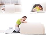 Infrarot-Sauna-Kuppel, Extragroße Professionelle Sauna Mit Infrarotmatte Mit Turmalin- Und Germaniumsteinen, 360-Grad-Komplettabdeckung, Persönliche Saunakapsel Mit Kissen,Weiß