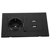 Yardenfun Europäischer Standard Wandsteckdose Mit Dual USB Anschlüssen 86 Typ Panel Steckdose 2100mA Ladegerät