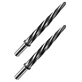 Gbloodst 2 x Spiralflöten-Reibahle 5/8 Zoll mit 1/2-Zoll-Schaft, M2 HSS, Brücke/Reibahle für Bauarbeiten, Bohrfutter Conic