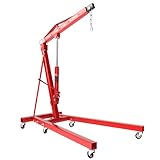 Motorheber Werkstattkran Getriebeheber Hebekran Ladekran klappbar Doppelpumpe 2000 kg Motorkran Schwerlastkran
