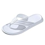 Hausschuhe für Herren, Sommer, Outdoor, Herren-Flip-Flops, leichte Sommerhausschuhe, modisch, schwarz, Outdoor, Strand, Hausschuhe, Größe S, weiß, 39 1/3 EU