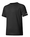 Herren Rash Guard UPF 50+ Sonnenschutzkleidung Kurzarm-T-Shirts für Männer Leichte, schnell trocknende SPF UV Swim Surfing Tees Schwarz 01-S