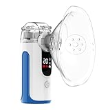 Inhalationsgerät für Kinder Erwachsene - Wholede Inhaliergerät Baby, Wiederaufladbarer USB C Vernebler Inhalator mit Digitalanzeige, Leise Tragbarer Inhalator