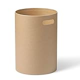 Modulor Papierkorb aus stabilem Hartpapier für Büro, Arbeitszimmer, Kinderzimmer, ø 28 cm, Volumen 25 L, braun