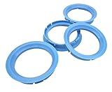 4x Zentrierringe 70,0-57,1 I 70,0 auf 57,1 Hellblau Zentrierring