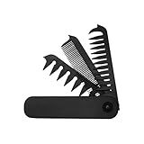 Faltbarer Kamm – Flip-Design-Kamm, Reisefreundliche Fein- Und Breitzahnbürste, Kompakte Faltbare Haarbürste | Faltkämme Für Väter, Ehemann, Pendler, Fitnessstudio, Geschäftsreise, Täglicher Geburtstag