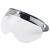 Breale Universal Motorrad Windproof Helm Visier Front Flip Up 3 Snap Sun Shield Halbgesicht Ersatz Helm Visier Zubehör