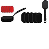 Yhenlovtt Autoreifen-Polierschwamm mit Griff – wiederverwendbares Reinigungswerkzeug für die Automobilpflege, kompatibel mit Wachsen und Polituren, 5 Schwämme im Lieferumfang enthalten (schwarz)