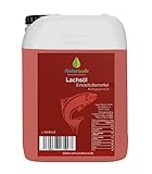 Naturzade Lachsöl 5 Liter Kanister für Hunde & Pferde mit Omega 3 und Omega 6 Fettsäuren, kaltgepresst Fischöl Barföl