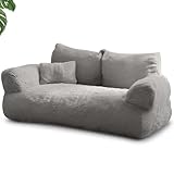 noviclass® Katzensofa Simba Katzen Hundesofa in Grau | Inklusive Mini-Kissen | 70x48cm | Katzenbett Hundebett kleine Hunde | Flauschig ausreichend gefüttert | Bezug abnehmbar
