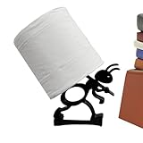 Toilettenpapierhalter, niedlicher Serviettenspender in Ameisenform, für Küche, Anhänger, Haus, Schrank, Alltag, Camping, Reisen, Zuhause, Gäste, Mattschwarz