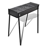 BBQ Grill Säulengrill Standgrill Kohlegrill Barbeque Quadratisch, 40713