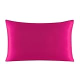 Kissenbezug aus Maulbeerseide mit Reißverschluss, Kissenbezug für Standard, Queen-Size-Betten und King-Size-Betten, Mehrfarbig, Rosa, 50 x 70 cm