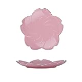 22,4 cm Keramik-Salatschüssel, Speiseteller, Nudel-Dessertteller, Serviertabletts für Vorspeisen, Dipschale, spülmaschinenfest (Rosa, 22,4 cm)