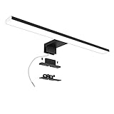 Azhien Led Spiegelleuchte 10W 820LM,40cm Badezimmer Wandleuchte Neutralweiß 4000K,3 In 1 230V Schrank Beleuchtungen Led,Schwarz