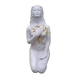 Göttin der Heilung Statue,Selbstliebe Geist Göttin Skulptur Dekorationen,Handbemalte Harzstatue,Art Statue Decoration,Deko-Figuren, Portrait Sculpture Resin Crafts (Weiß)