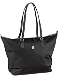 Tommy Hilfiger Damen Tote Bag Tasche Poppy mit Reißverschluss, Schwarz (Black), Einheitsgröße