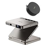 Zip Tri-Fold DLP Mini Beamer Bundle mit MagPlay-Halterung, verzögerungsfreiem Fokus, One-Click-Screen-Mirroring, Vollbildmodus, Type-C Schnellladung, 5.000 mAh Akku, Gold