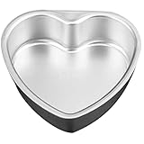 Cabilock Backform Herz Springform Herzbackform Tortenform Herzförmig Aluminium Kuchenform Quicheform Muffinformen Aluminium Cake Pan für Hochzeit Geburtstag Party Supplies 8 Zoll