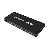 Fangxuee -Kompatibler Matrix 4 X 4 Switch Splitter 4K 30Hz mit Audioausgang, Unterstützt 3D-Funktion für DVD, HDTV, TV-Box, Projektor, EU-Stecker