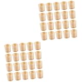 SEWOART 40 Stk Tasse Dipbecher biologisch abbaubare Partybecher Popcorn-Boxen Mini Weingläser Becher trinken disposable cups afternoon tea Runde Wasserbecher Holzbecher Wiederverwendbar