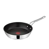 Tefal Jamie Oliver Cook's Classics Edelstahl Bratpfanne, 30 cm, Antihaftbeschichtung, Hitzeindikator, 100 Prozent sicher, genieteter Silikongriff, backofenfest, Induktion Pfanne E3060734