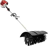 52CC Handkehrmaschine Schneeräumer 2-Takt Benzin Kehrbesen 1.7kW Schneefräse Benzin Kehrmaschine Benzin Schneeschieber mit Schutzbrille und Schultergurt 2.3 PS Motorbesen Schneefräse für Draußen