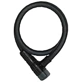 ABUS Kabelschloss Microflex 6615K/85 SCLL - Fahrradschloss-Set mit Halterung SCLL für den Sattelklemmbolzen des Fahrrads - 15 mm - ABUS Sicherheitslevel 5 - Schwarz