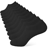 YOJOOM Sneaker Socken Damen 35-38 39-42, Füßlinge Sneakersocken mit Rutschfest Silikon,Laufsocken Gepolsterte Kurze Socken Unsichtbar (DE/NL/SE/PL, Numerisch, 39, 42, Regular, Regular, schwarz)