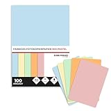 Emerson farbiges Druckerpapier Kopierepapier pastellfarben mix A4 5x20 Blatt | 80 g/m2 210 x 297 mm100 Blatt | Drucker: Laser, Inkjet, Fotokopierer, Fax, Basteln