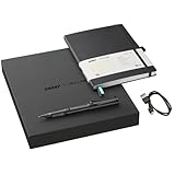 LAMY safari all black ncode Set – safari Smartpen & 192 seitiges digitales Notizbuch A5 – schreiben auf echtem Papier mit digitaler Weiterverarbeitung – inkl. schwarze Mine LAMY M 21 & Ladekabel