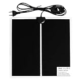 Geoyien Heizmatte Terrarium, 28X28CM Heizmatte, Terrarium heizmatte, Reptilien Heizmatte, wasserdicht feuchtigkeitsbeständig, einstellbare Temperatur (0-35 Grad) Europäischer Stecker (14W, 220V-240V)