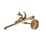 Wandleuchte LED Vintage Swan für Badezimmerspiegel – schwenkbar um 240 °, Retro-Kosmetikbeleuchtung aus Kupfer, für Zimmer, Hotels und Korridore (Brass, 45 cm)