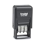 Trodat Printy 4850/L1 Datumsstempel mit Standardtext in Schwarz, Office-Text EINGEGANGEN, 4 Bänder (TT.MMM.JJJJ) Datum für 12 Jahre, Deutsch, Schrifthöhe 3,8 mm, integriertes Stempelkissen in blau-rot