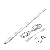 BRILONER - LED Leiste mit Ein/Aus-Schalter, neutralweiße Lichtfarbe, inkl. Steckerkabel, Unterbauleuchte Küche, LED Lichtleiste Küche, Schrankbeleuchtung, Küchenlampe, Lampe, 87,3x2,2x3 cm, Weiß