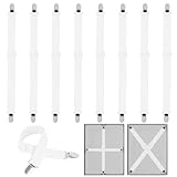 YSWOVUO 8 Stück Bettlakenspanner, 55cm -250 cm Bettlaken Spanner, Bettlaken Spanngurte Verstellbar, Lakenspanner für Bettlaken, Matratze, Sofa, Bügelbrett
