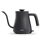 BALMUDA The Kettle | Elektrischer Schwanenhals-Wasserkocher | Leicht | Edelstahl | 0,6L Kapazität | Neonlichtanzeige | Perfekt für Tee und Kaffee | US-Version | Schwarz