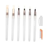 LOLIPPYY 6 Stück Teiliges Wasserfarben pinselstifte mit Wassergefülltem Weichem Pinselkopf Nachfüllbare Handmalpinsel für Aquarellzeichnungen Leicht Langlebig für Kunststudenten
