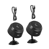 HONMEET 2 Stücke Drahtlose Heimkamera mit Bewegungserkennung 1080P HD Auflösung 150-Grad Weitwinkelobjektiv Kompakte Innenkamera mit Magnetischer Befestigung und Nachtsichtfunktion