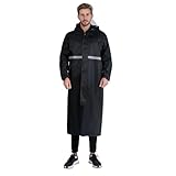 Gadom Regenponcho für Herren Damen, Wasserdichter Regenjacke Wiederverwendbar Mehrzweck Regenmantel mit Kapuze, Reflektierende Streifen, Atmungsaktiver Regenponcho für Camping Wandern Fahrrad Angeln