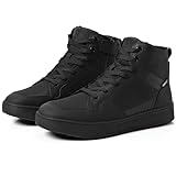 RIDEIRON Motorradschuhe Herren Motorradstiefel für alle Jahreszeiten geeignet wasserdicht rutschfest atmungsaktiv modisch und bequem Schwarz 42