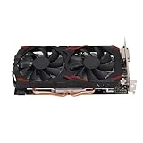 Yunir RX 580 8GB DDR5 256BIT Computer Gaming, PCI Express 3.0 16X Steckplatz, Grafikkarten Leise Plug-and-Play-Grafikkarte mit Zwei Lüftern für Desktop-PC (580 8G D5)