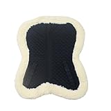 YShiuoL Sattelunterlage Wollplüsch-Pferdeschabracke, Schweißschock, schweißabsorbierend, Dickes Sattelkissen, Reitbedarf, Reitsport-Wettbewerb(Black)