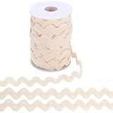 GORGECRAFT 10mm Breites Zickzack Borte 25 Yards Gewelltes Biegeband Rick Rack Wellenfransenbesatz Zickzack Spitzenrand Zopfbesatz Für Heimwerker Nähen Basteln Geschenkverpackungen Schleifenherstellung