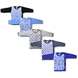 MEA BABY Baby Wickelshirt Langarm Baumwolle 5er Pack. Wickelshirt Baby Mädchen Wickelshirt Baby Junge (56, Jungen)