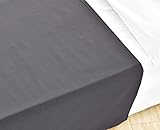 NatureMark Basic Bettlaken - weiches und pflegeleichtes Betttuch aus 100% Baumwolle ohne Gummizug Haustuch viele Größen und Farben Größe: 180x275 cm, anthrazit grau