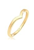 Elli Ring Damen V-Form Stacking Trend in 925 Sterling Silber