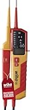 Wiha Spannungs- und Durchgangsprüfer 0,5 - 1.000 V AC, CAT IV inkl. 2x AAA-Batterien I Photovoltaik-tauglich I LED-Anzeige (45217)