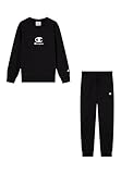 Champion Legacy Jungen Schulanfang Sweatsuit, L, Schwarz, Schwarz, L